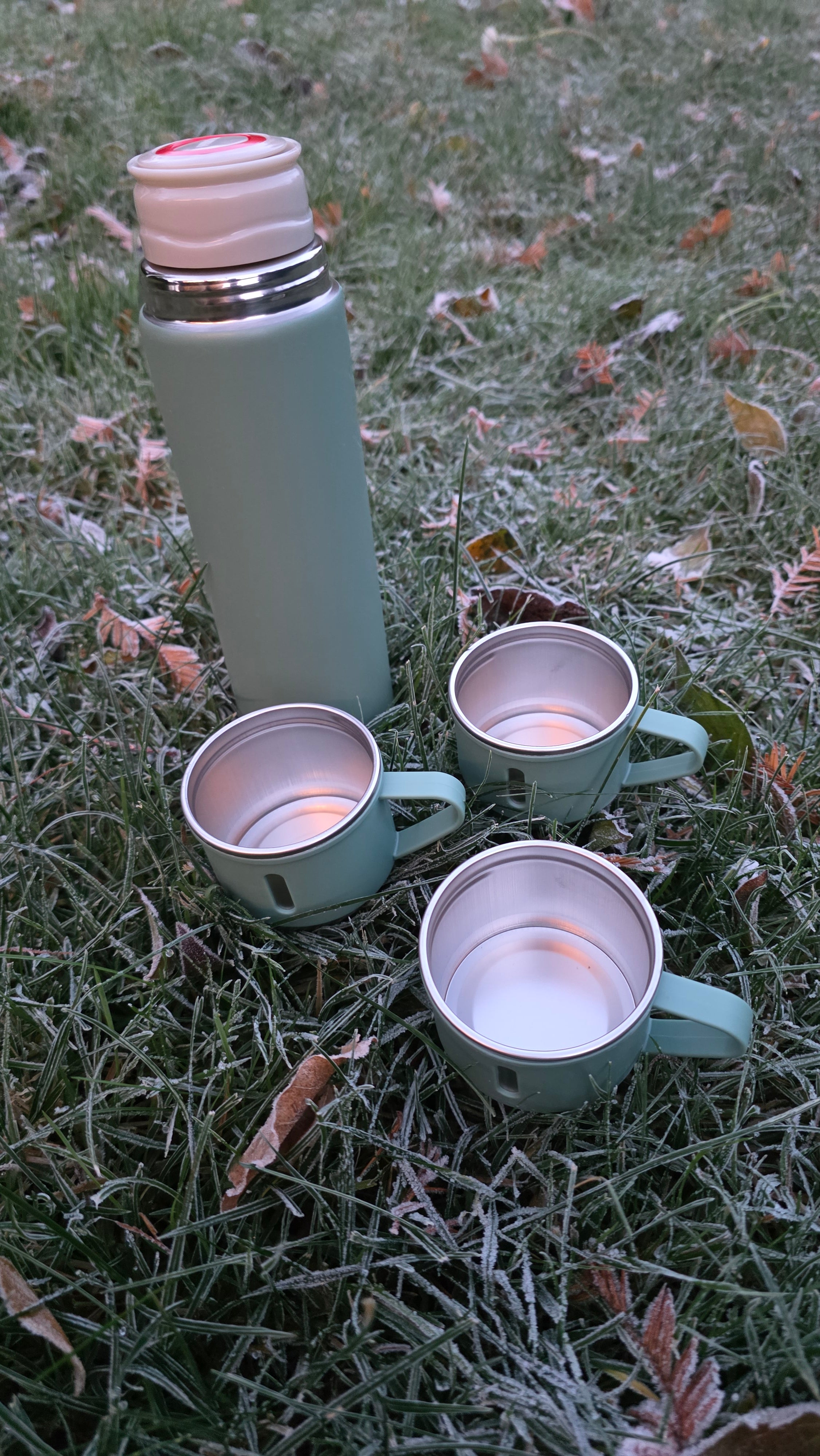 Lækker termoflaske med 3 termokopper