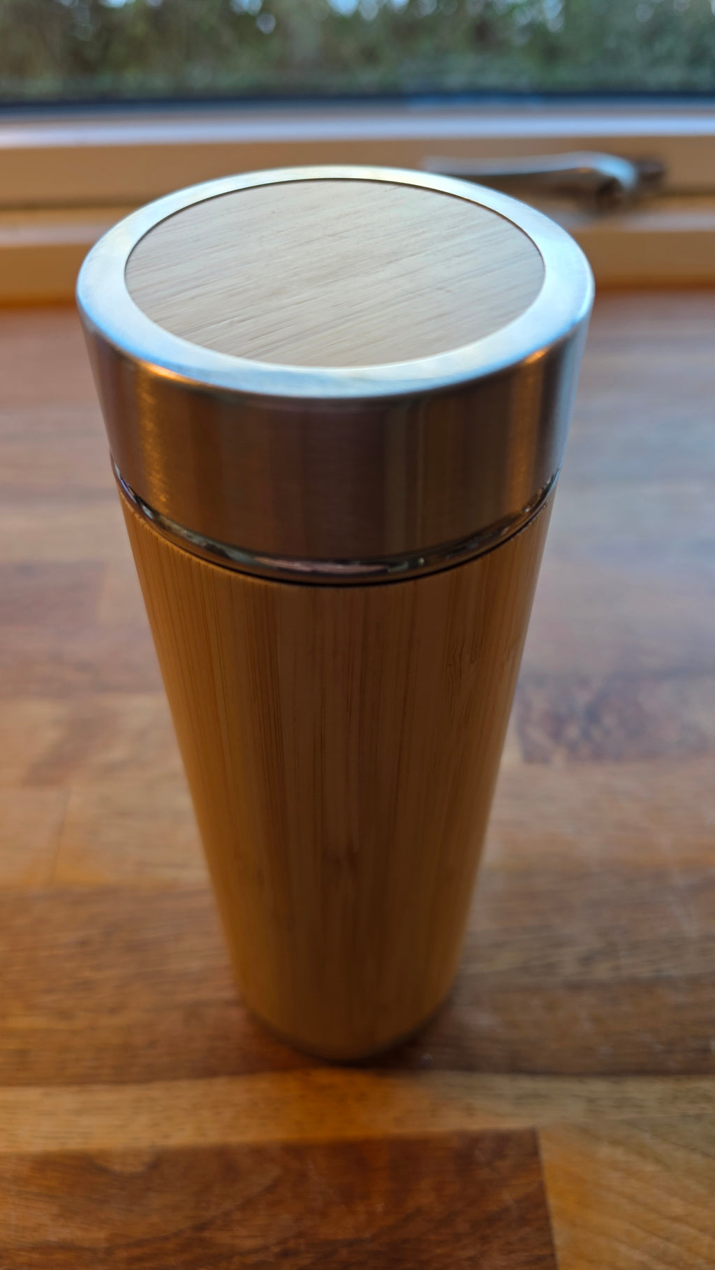 Bambuskrus 450ml - Rustfrit Stål med Te-filter